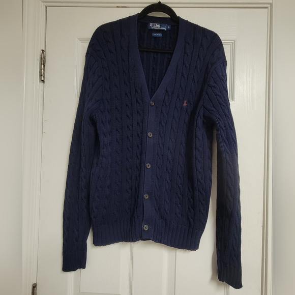 Polo Ralph Lauren Other - Polo By Ralph Lauren Vintage Cable Knit Cotton Cardigan Sweater.